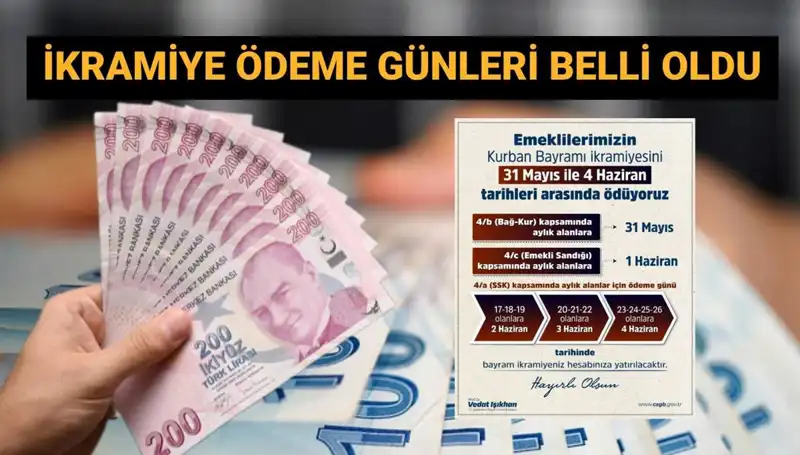 Emeklilerin Bayram İkramiyesi Tarihleri Açıklandı: 4 Bin TL Ne Zaman Yatacak?